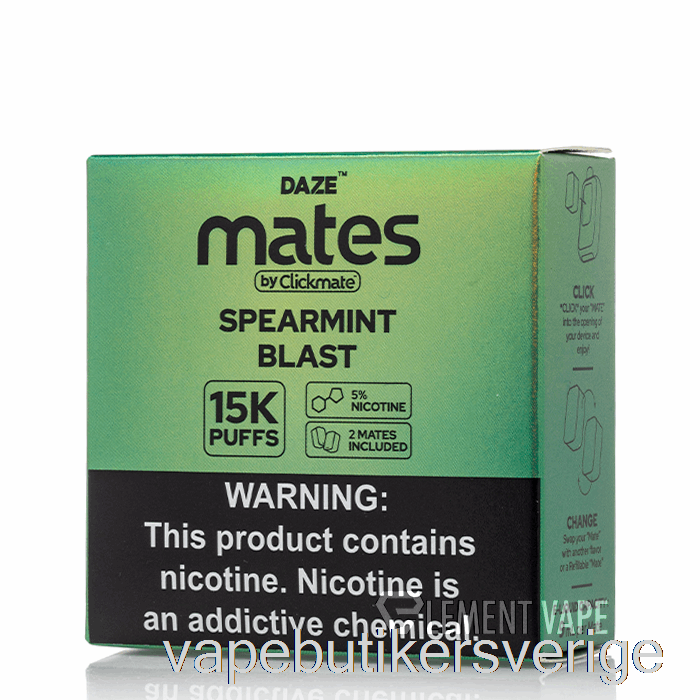 Vape Sverige 7 Daze Mate Pods Spearmint Blast